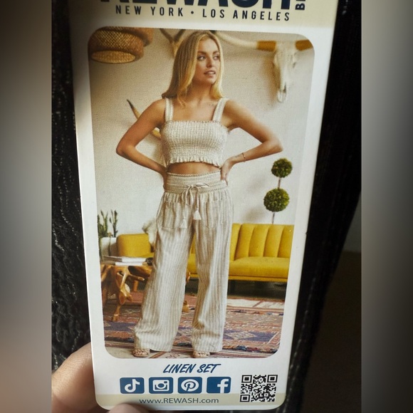 Rewash Black and White Two-Piece Set - Women Pants & Jumpsuits - Picture 3 of 11